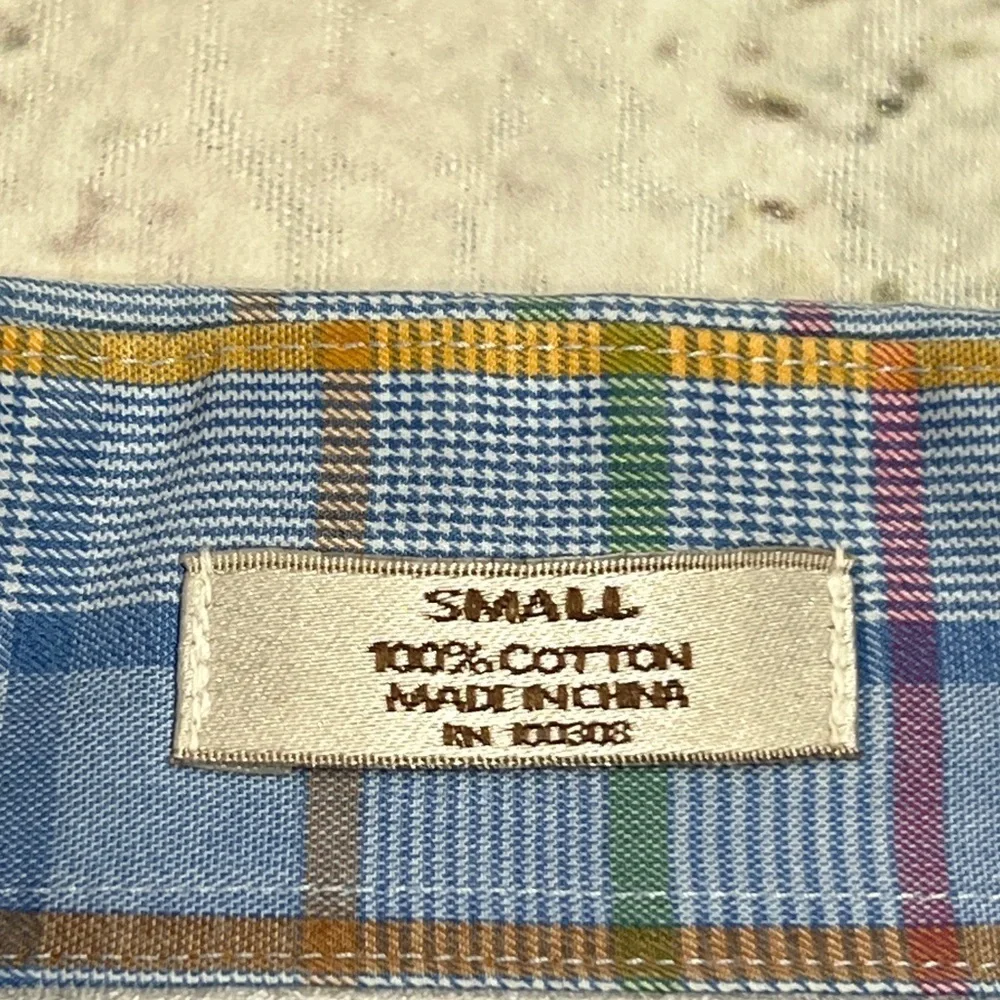 Peter Millar Checkered Blue Mens Suit Dress Professional Button Down Shirt